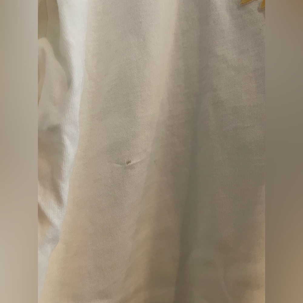 White Bonjour T Shirt with Daisy - Picture 3 of 5